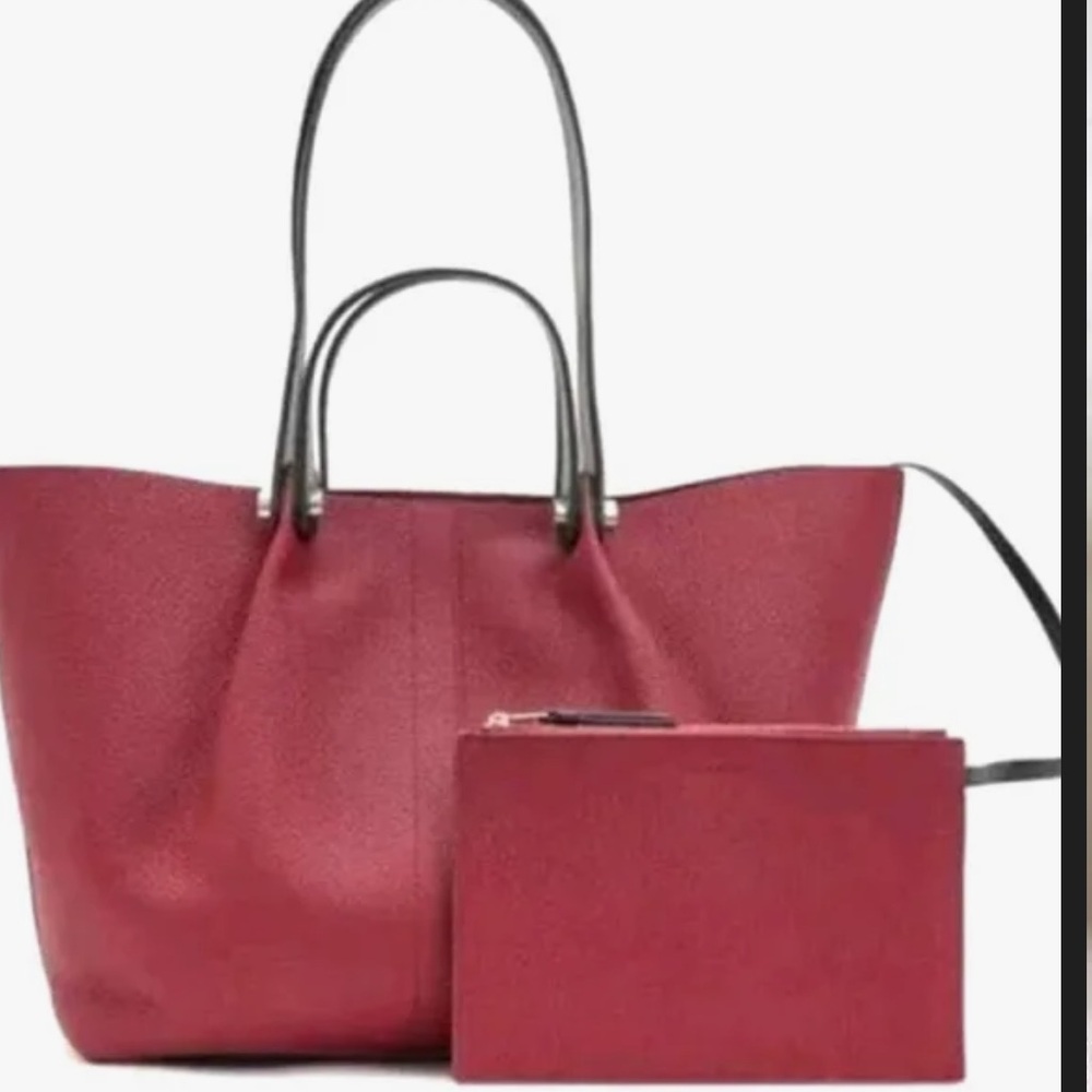 All Saints Allington Tote - Deep Red - Picture 2 of 7